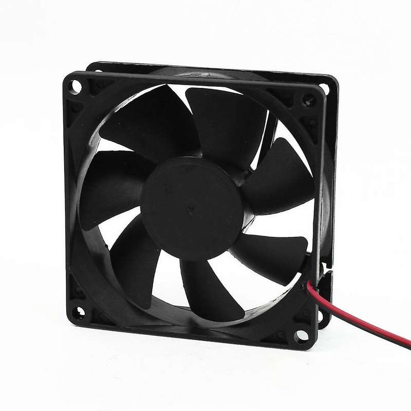 Dc 12v Black 80mm Square Plastic Cooling Fan for Computer Pc Case