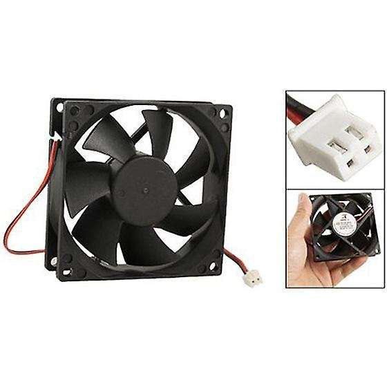 Dc 12v Black 80mm Square Plastic Cooling Fan for Computer Pc Case