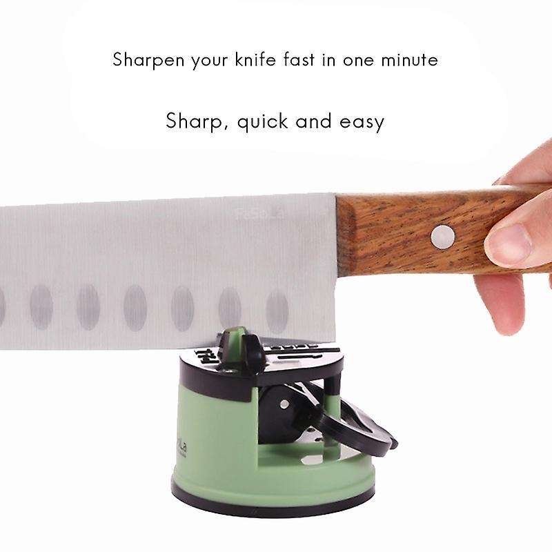 Fasola Kitchen Sharpener Sharpening Tool with Suction Pad,green