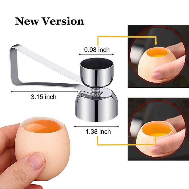 Egg Shell Opener Egg Topper Cutter, Stainless Steel Egg Cracker