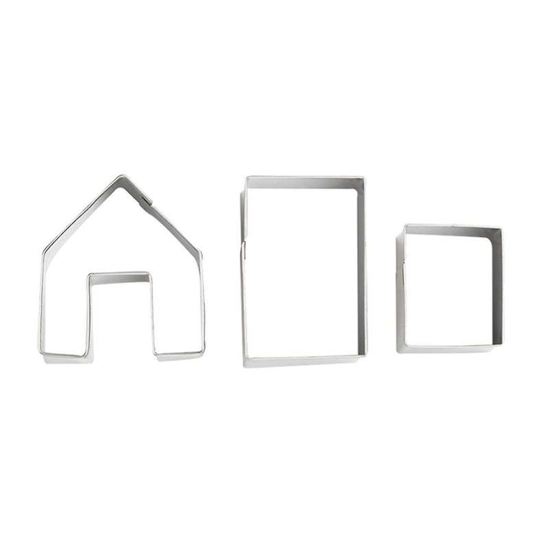 Christmas Mini House Stainless Steel for Biscuit Moulds for Holidays