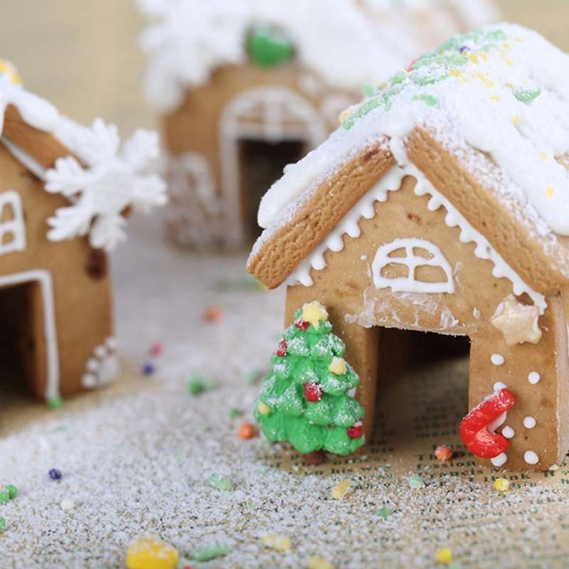 Christmas Mini House Stainless Steel for Biscuit Moulds for Holidays