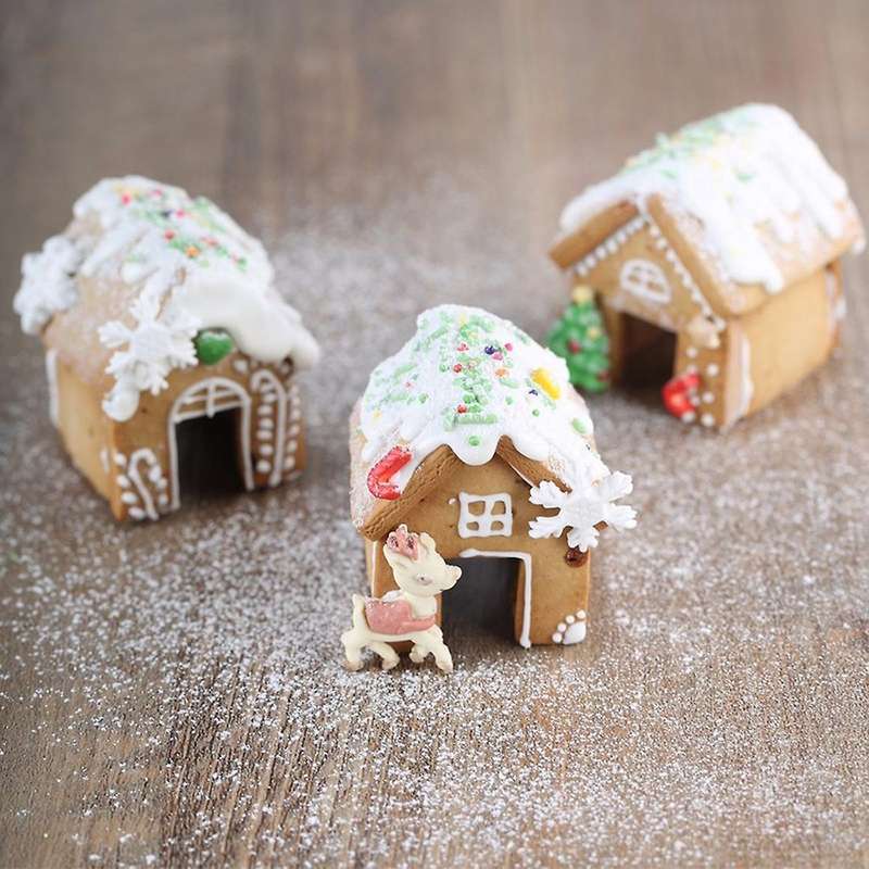 Christmas Mini House Stainless Steel for Biscuit Moulds for Holidays