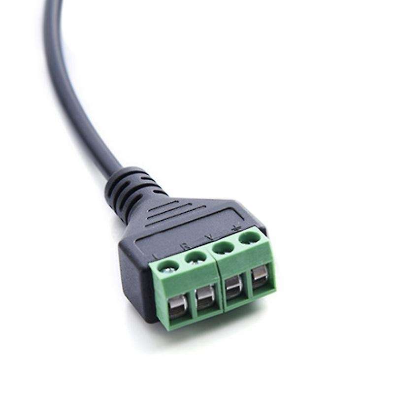 3.5mm Screw Terminal Adapter Speaker Cable 4-core Stereo Trrs