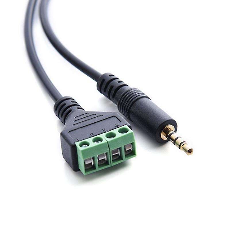 3.5mm Screw Terminal Adapter Speaker Cable 4-core Stereo Trrs