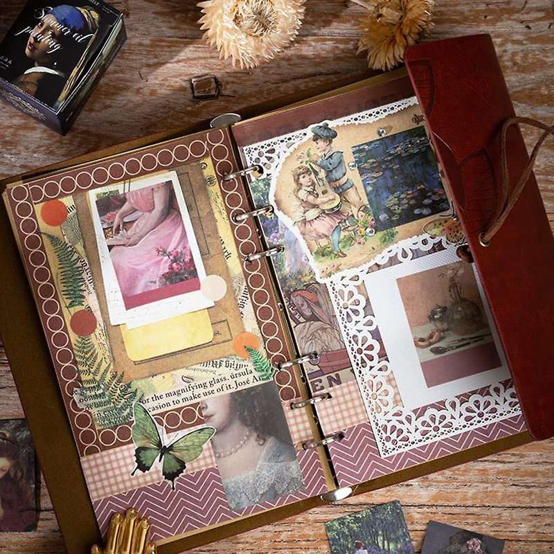 200pcs Aesthetic Scrapbook Stickers (summer Oil Painting)