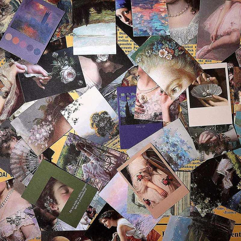 200pcs Aesthetic Scrapbook Stickers (summer Oil Painting)