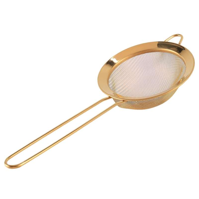 Stainless Steel Fine Mesh Oil Strainer Golden Sieve Colanders S