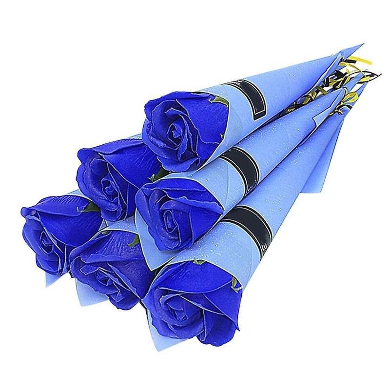 10pcs Single Rose Simulation Korean Rose Soap Flower 6
