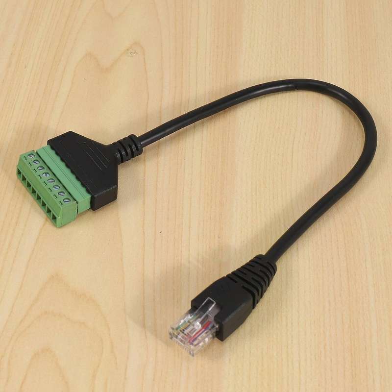 Rj45 Male to 8 Pin Extension Cable for Cat5/6/7 Ethernet Extender Av
