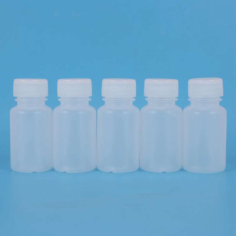 5stueck 20ml Weisser Mini Travel Leere Plastik Alkohol Alkoholflasche