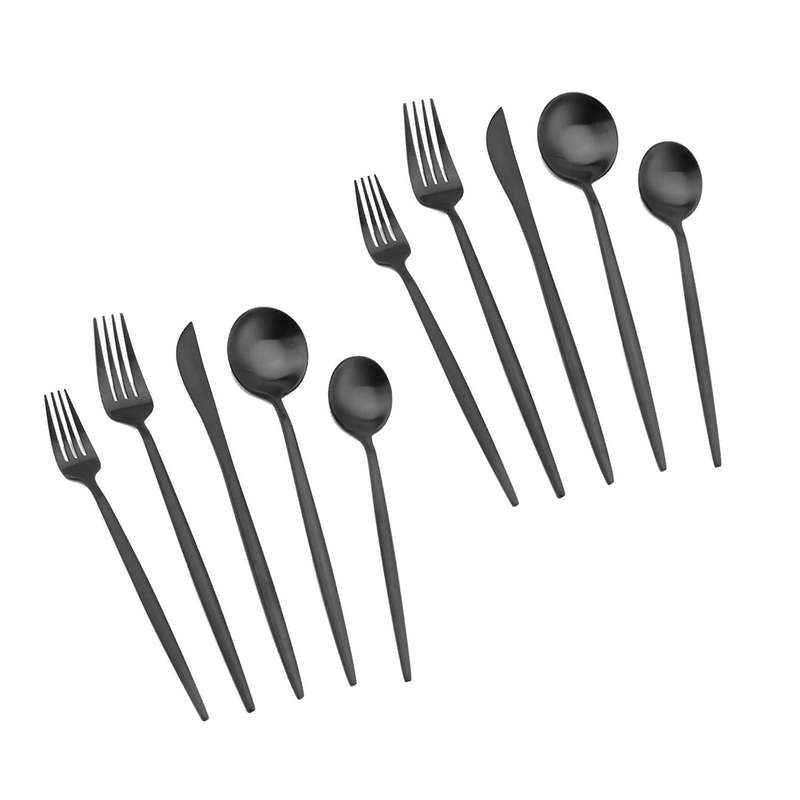 Matte Black Flatware Cutlery Set