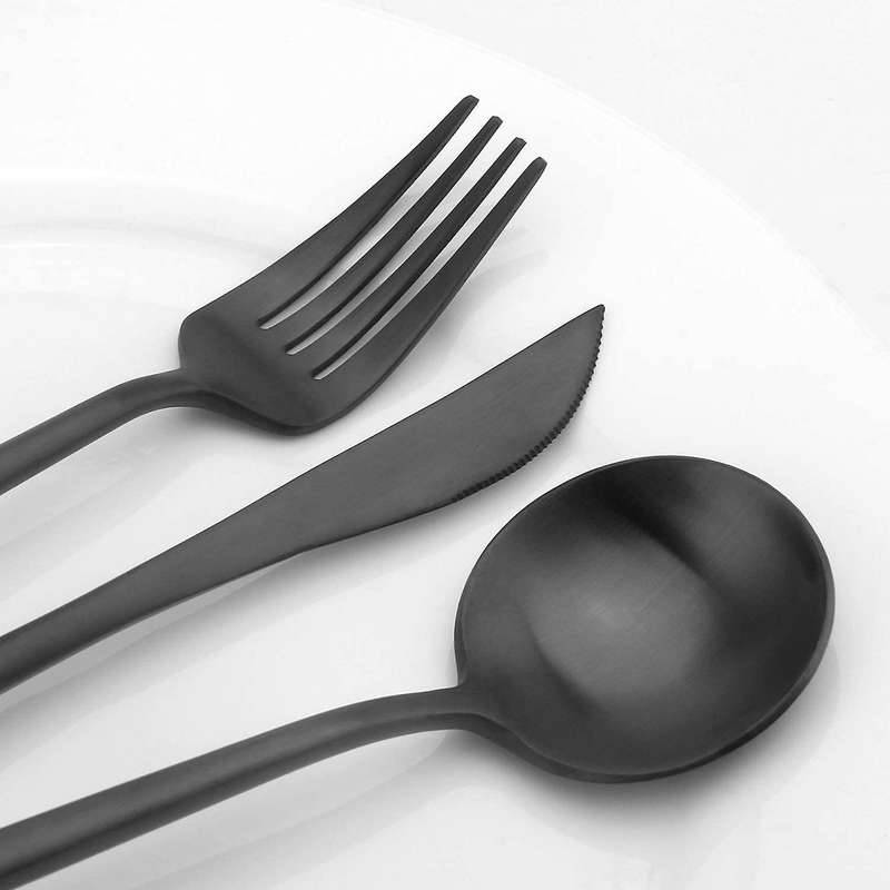 Matte Black Flatware Cutlery Set