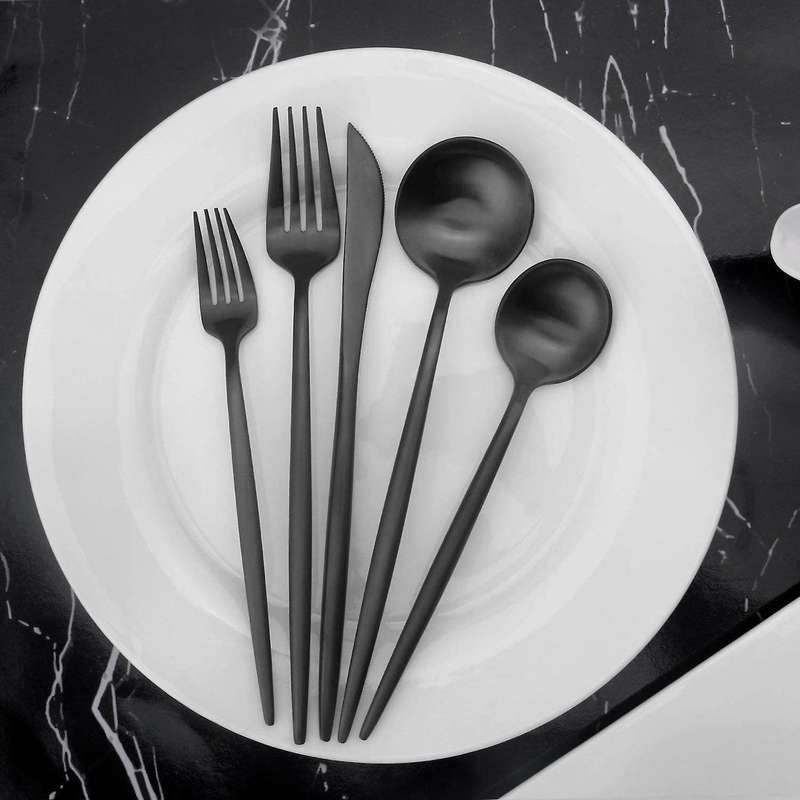 Matte Black Flatware Cutlery Set