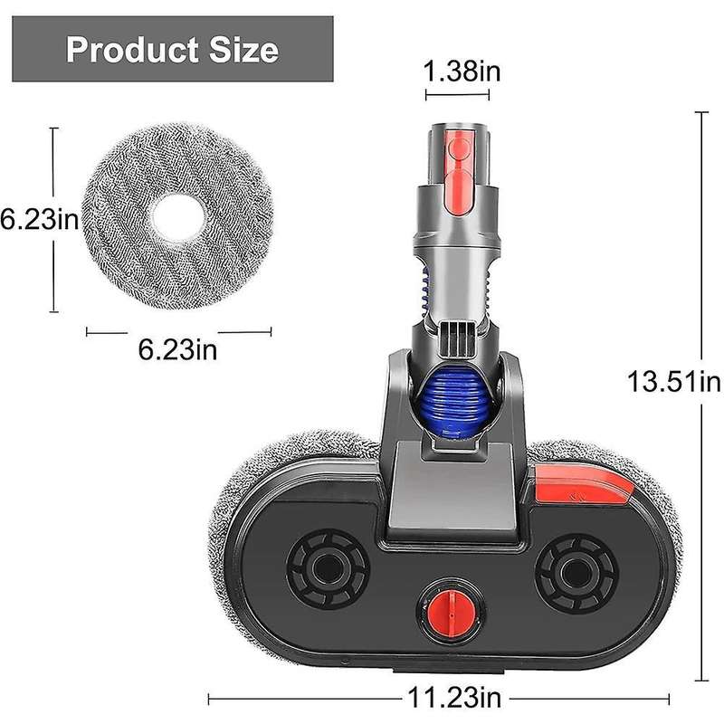 Electric Mopping Head with Led Lights for Dyson V7 V8 V10 V11 V15