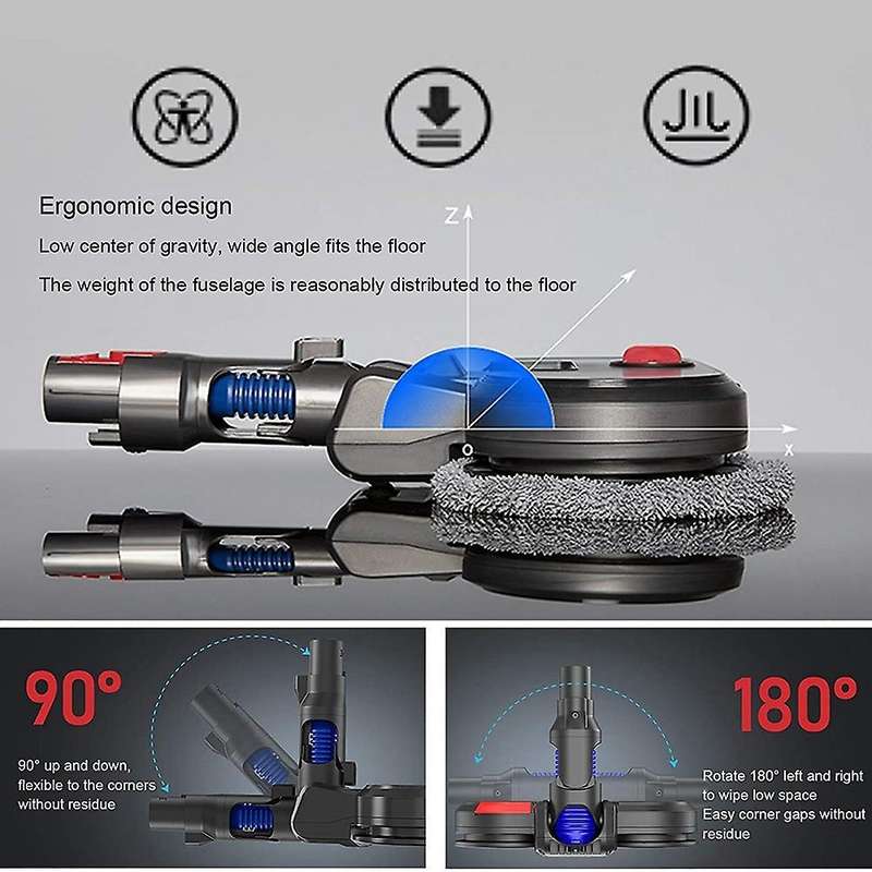 Electric Mopping Head with Led Lights for Dyson V7 V8 V10 V11 V15