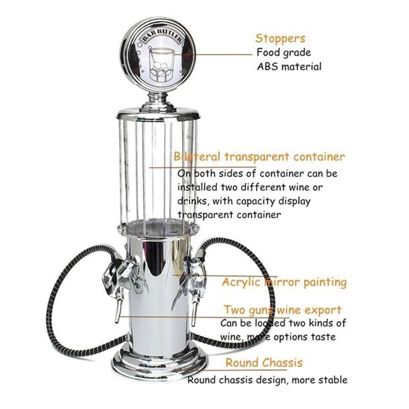 Wine Gas Station Cocktail Bartending Double Pumps Liquor Dispenser