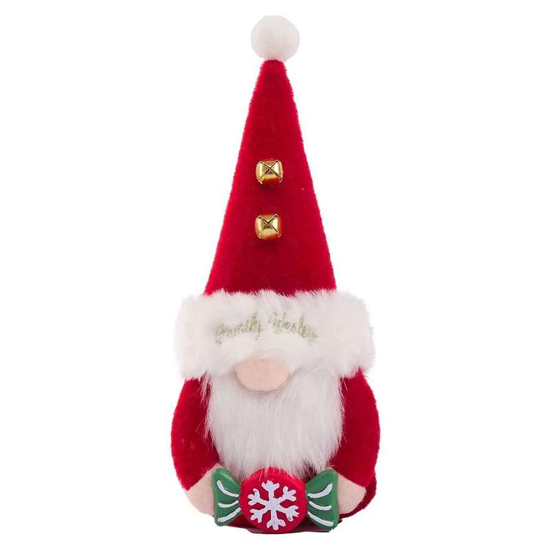Red Cap Novelty Christmas Gnomes Plush Faceless Doll Home Decor B