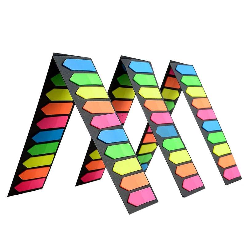 Sticky Note Flags,1200 Pcs Total,pack Of 10 Color Tabs,arrowhead Tabs