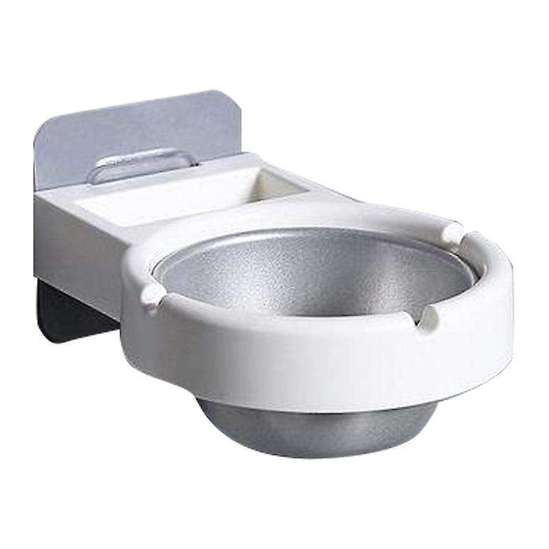 Portable Stainless Steel White Ashtray Home Living Room Office