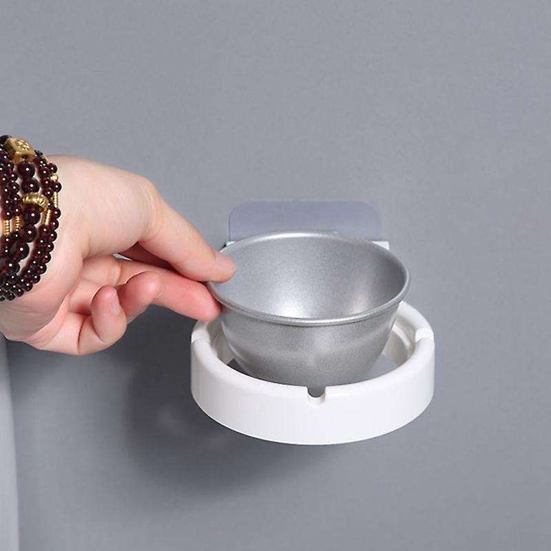 Portable Stainless Steel White Ashtray Home Living Room Office