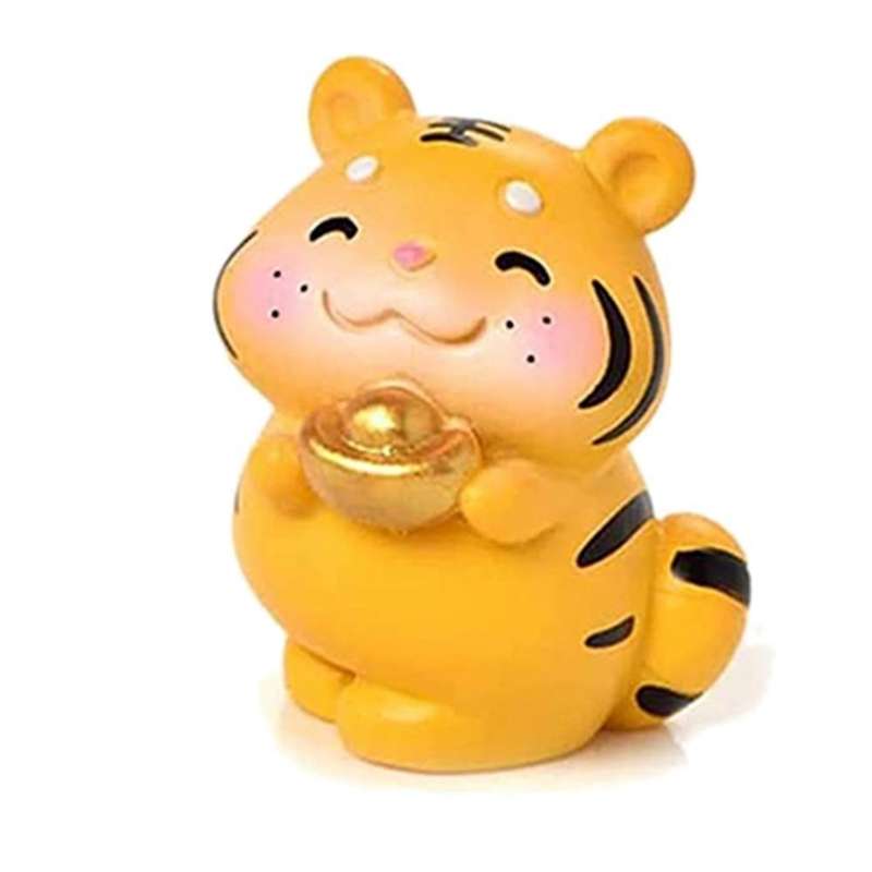 Home Decor Desktop Tiger Statues Diy Garden Ornament Tiger Figurine F