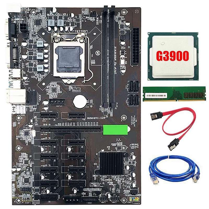 Btc B250 Mining Motherboard 12 Gpu Lga1151 Pcie16x Graphics Card