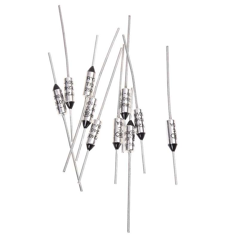 10 Pcs Circuit Cut Off Tf 240 Celsius 250v 10a Temperature Thermal Fuses