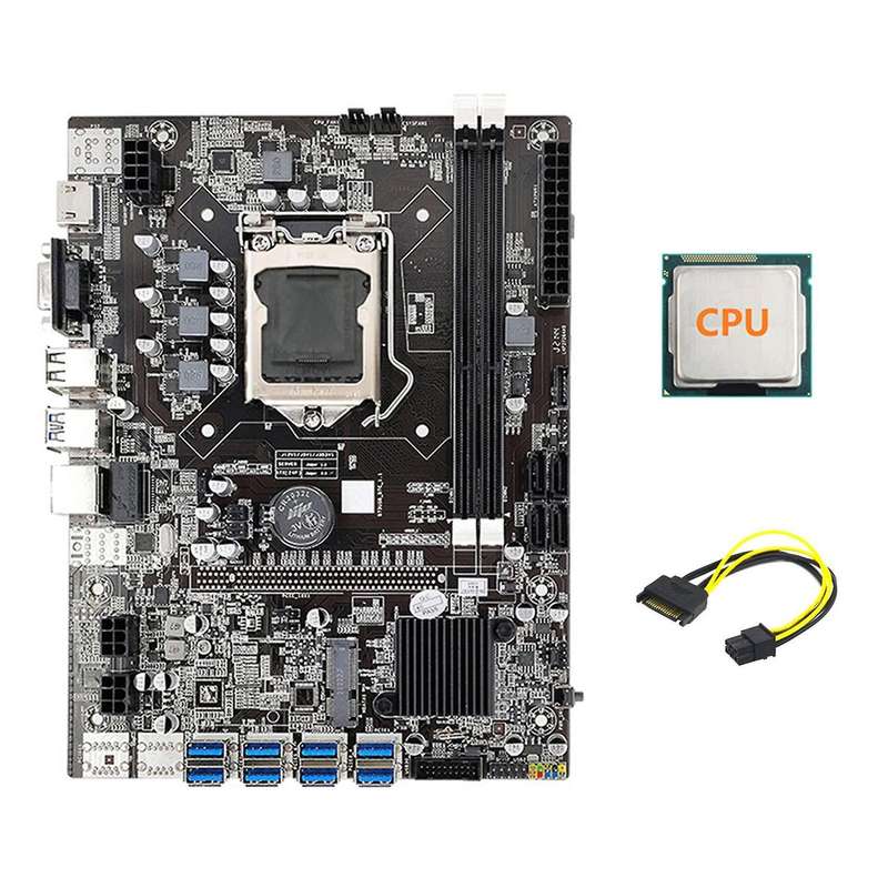 B75 Eth Mining Motherboard 8xpcie Usb Adapter 15pin to 6pin Cable