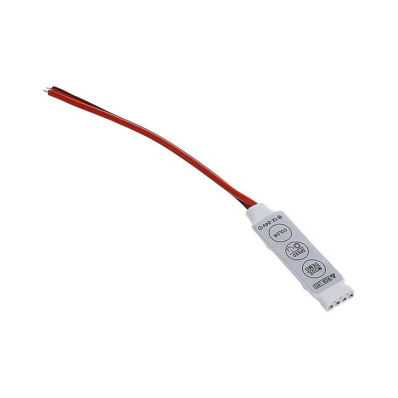 12v Ultra Slim Mini Portable Rgb 5050/3528 Led Striptape Strip Controller Dimmer