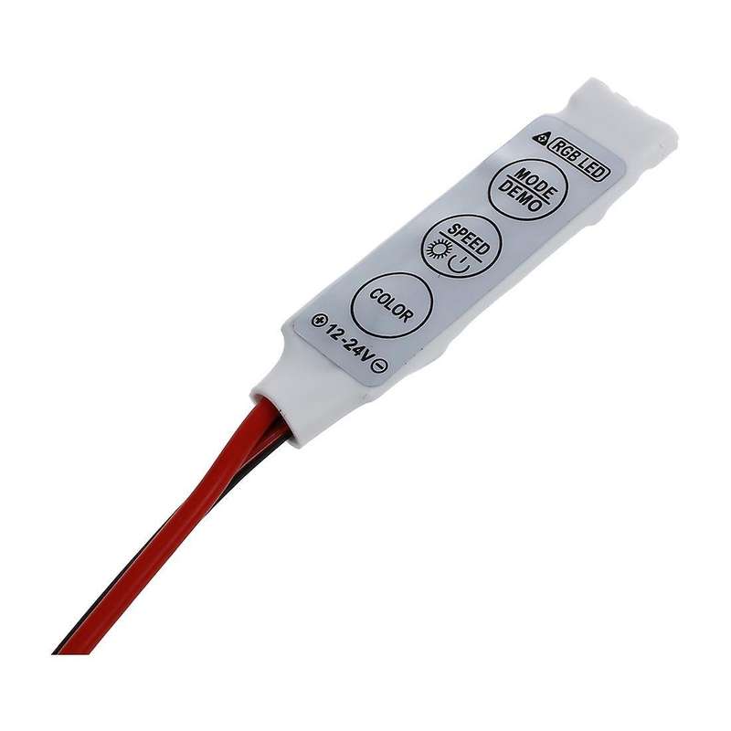12v Ultra Slim Mini Portable Rgb 5050/3528 Led Striptape Strip Controller Dimmer