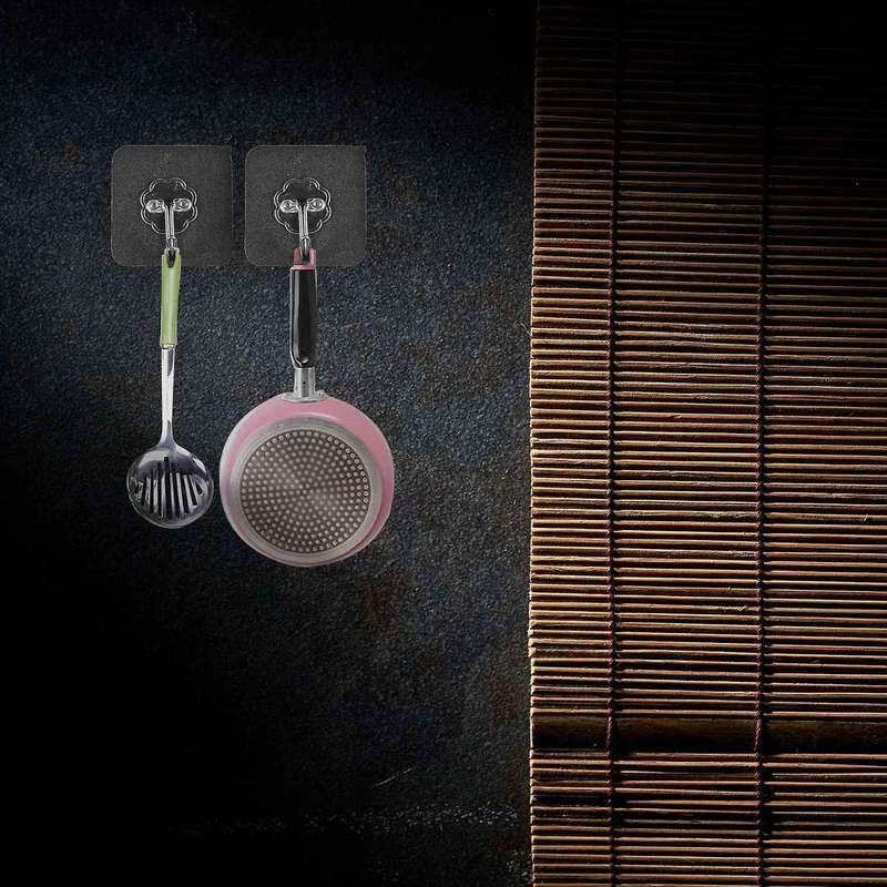 10 Packs Reusable Adhesive Hooks,transparent Heavy Duty Wall Hooks
