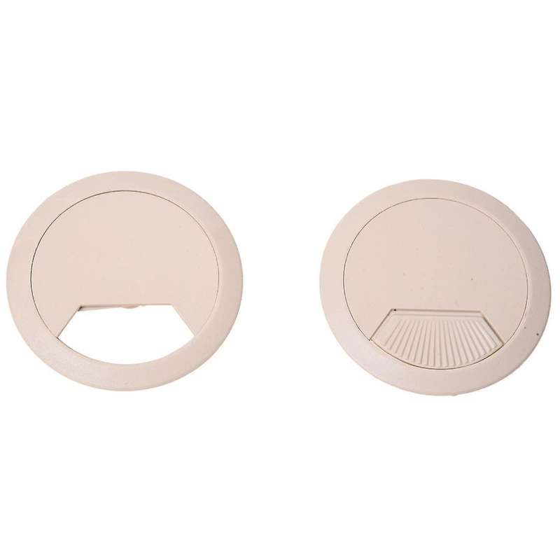 5 Pcs 70mm Dia Round Grommet Cable Hole Covers for Computer Desk