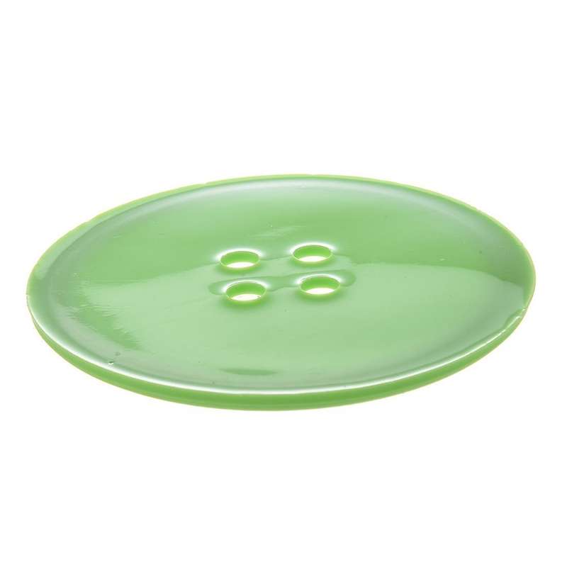 Big Button Silicone Coaster Fun Novelty Design Kitsch Retro Drinks Placemat - Green