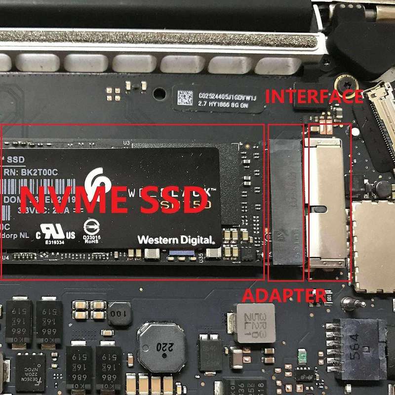 M.2 Nvme Macbook Ssd Convert Adapter for Upgraded Macbook Air Pro