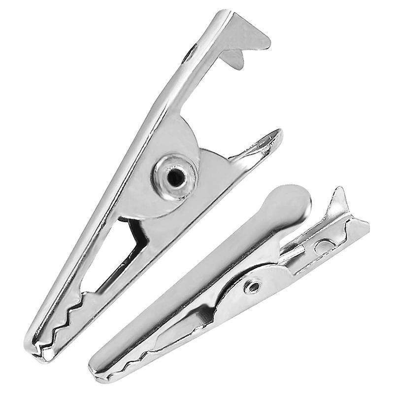 100pcs 1.06in / 27mm Mini Metal Alligator Clips, Crocodile Clamps