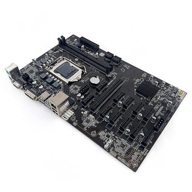 B250 Btc Mining Motherboard with Ddr4 Pcie 1x to 16x+switch Line