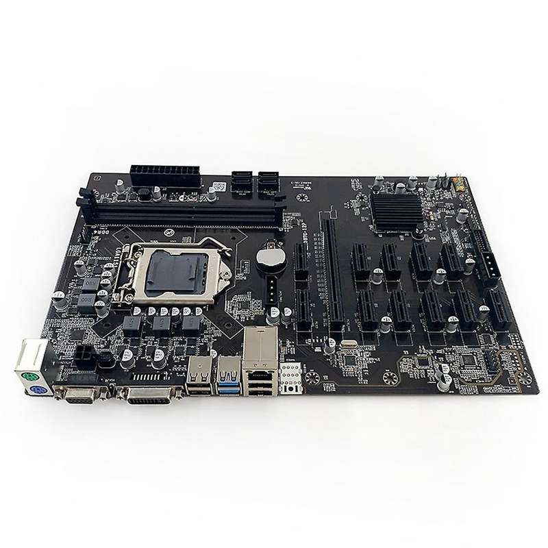 B250 Btc Mining Motherboard with Ddr4 Pcie 1x to 16x+switch Line