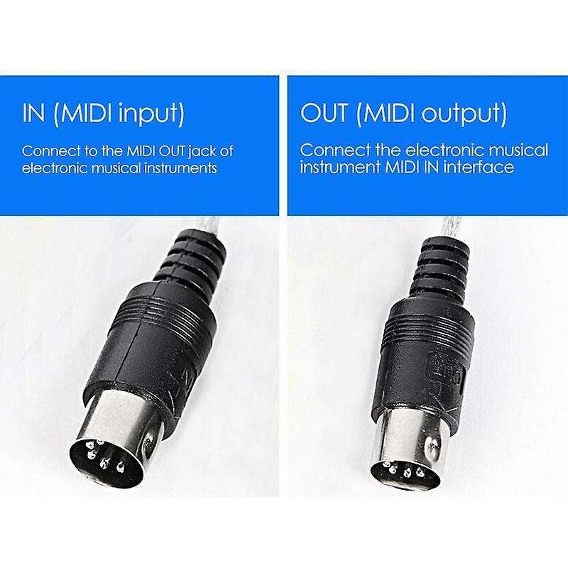 Usb to Midi 5pin Cable Converter for Piano Electronic Instruments
