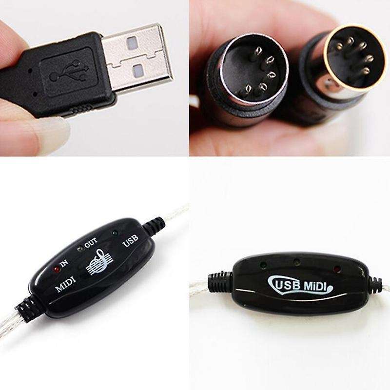 Usb to Midi 5pin Cable Converter for Piano Electronic Instruments