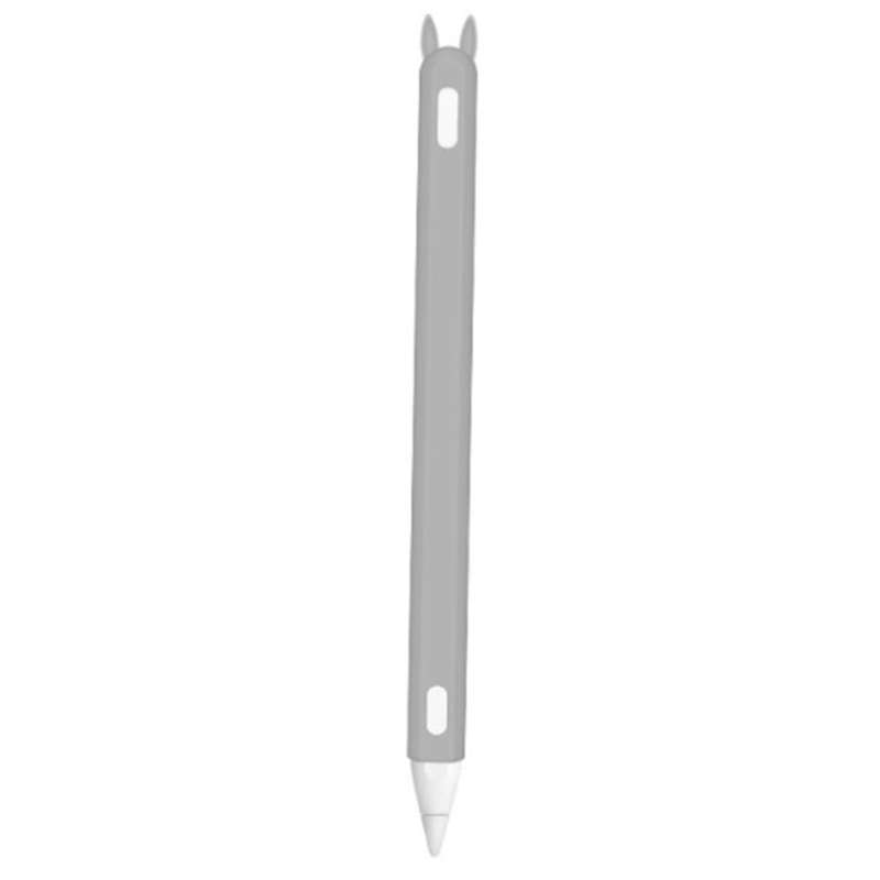 Cute Cat Ear Silicone Nib Cover for Apple Pencil 2(gray)