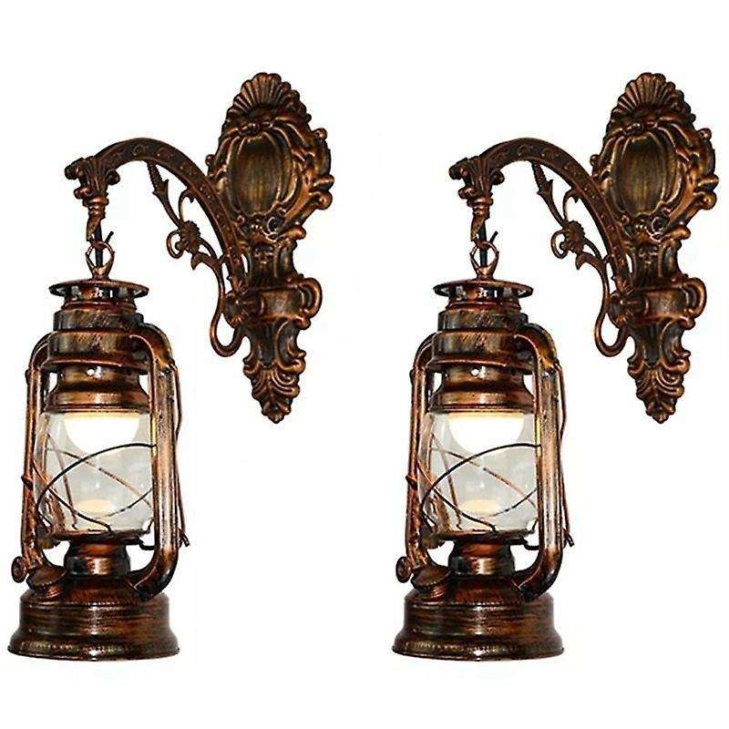 Vintage Led Wall Lamp Barn Lantern Retro Coal Oil Wall Light