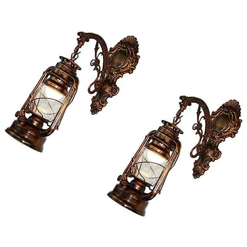 Vintage Led Wall Lamp Barn Lantern Retro Coal Oil Wall Light