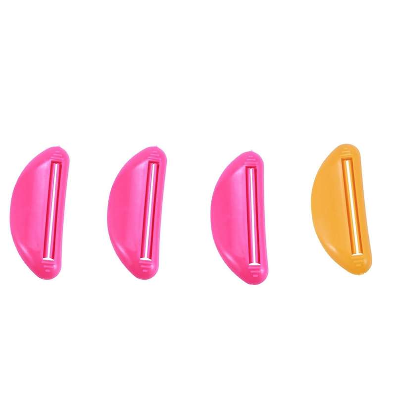 4 Pcs Plastic Tube Squeezer Toothpaste Dispenser Holder Rolling