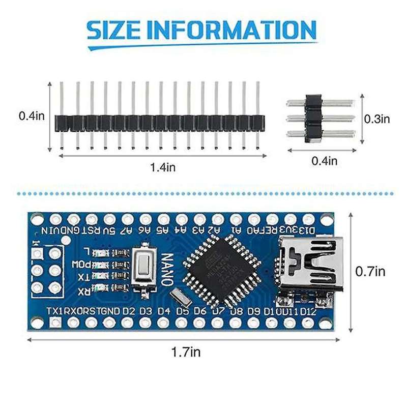 10pcs Mini Nano V3.0 Atmega328p 5v 16m Micro-controller Board Module