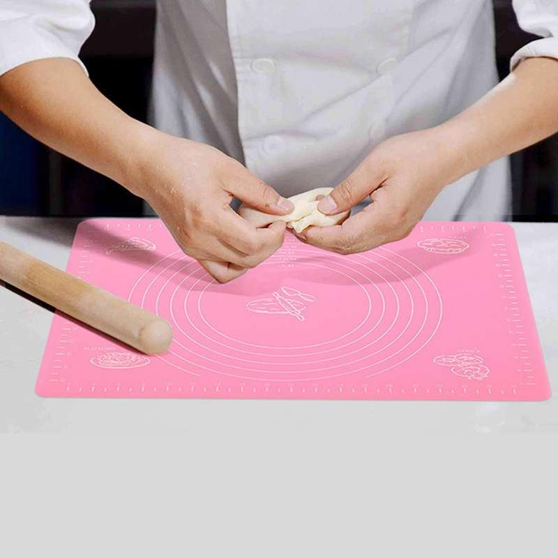Silicone Non-stick Silicone Mat Rolling Dough Liner Pad Brown