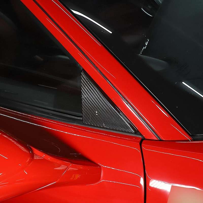 Real Carbon Fiber Front Window Decoration Cover Fit for Ferrari- 458