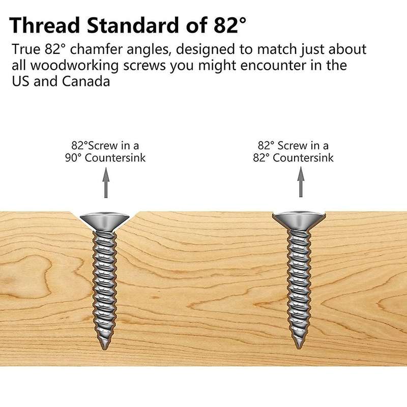 5piece Of 3/8-inch 82 Chamfer Drill Bits,sink Hole Drilling Tool Kit
