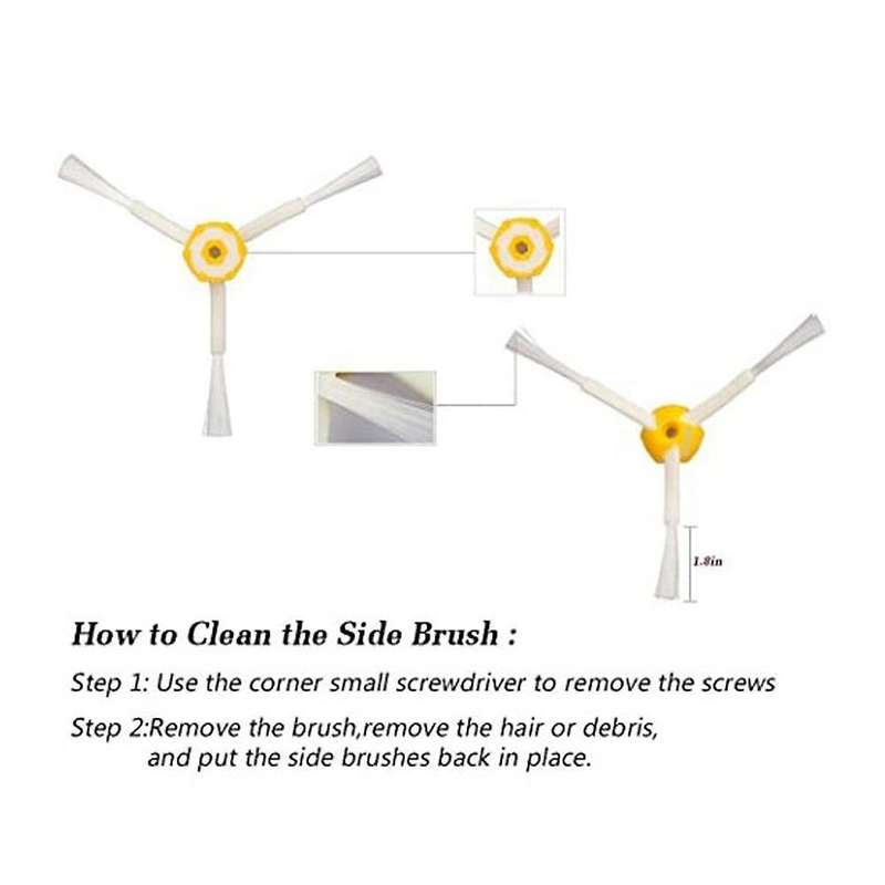 3-armed Side Brush, Accessories for Roomba 500 600 700 Series Vacuum