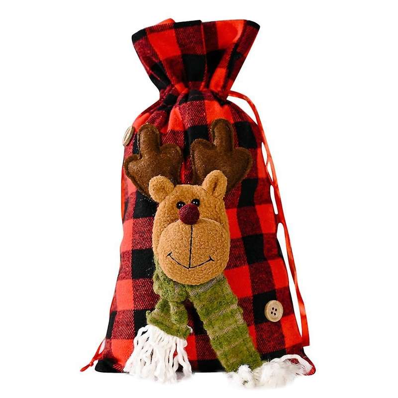 Christmas Drawstring Candy Bags Apple Bags Biscuit Bags, Elk
